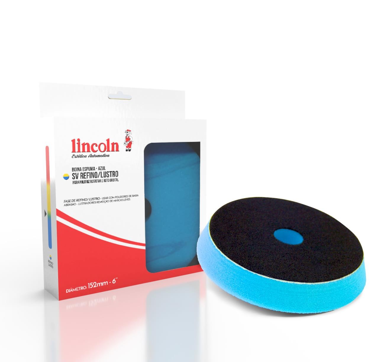 BOINA ESPUMA SV - REFINO/LUSTRO - AZUL 6" LINCOLN