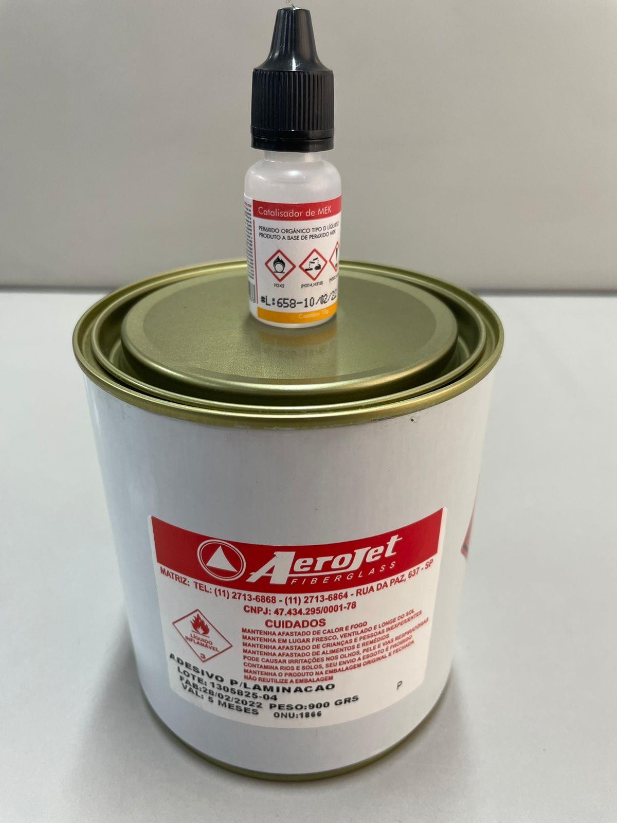 RESINA POLIESTER 900g AEROJET C/CATALIZADOR 12g
