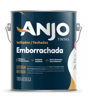 TINTA EMBORRACHADA BRANCA 3,6L ACETINADO - ANJO