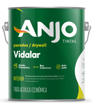 LATEX ACRILICO VIDALAR BRANCO 3,6L FOSCO - ANJO