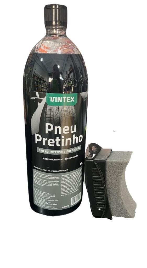 KIT PNEU PRETINHO VINTEX 1,5L + APLICADOR DETAILER - UN