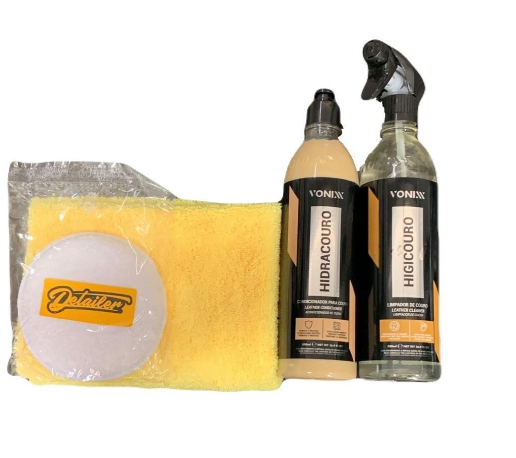 KIT VONIXX HIGICOURO + HIDRACOURO + APLICADOR DETAILER + MICROFIBRA - UN