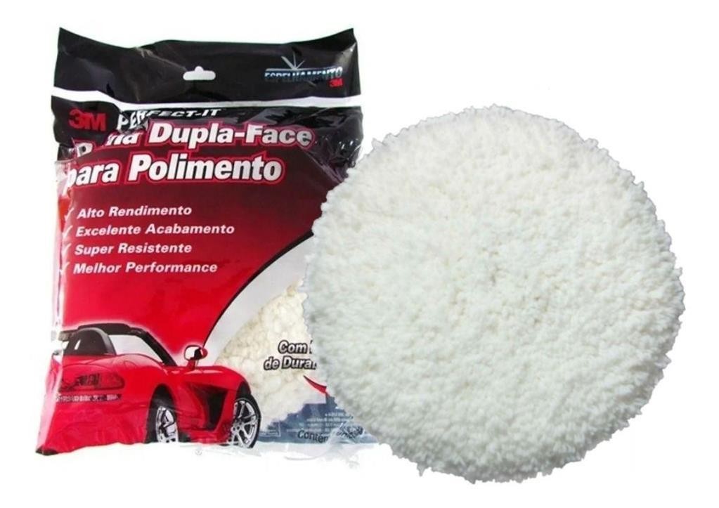 BOINA DUPLA FACE CORTE BRANCA 8" 3M - PC