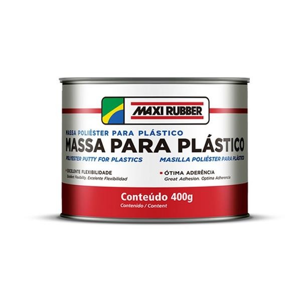 MASSA POLIESTER PLASTICO 400G - MAXI RUBBER
