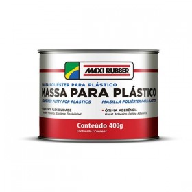 MASSA POLIESTER PLASTICO 400G - MAXI RUBBER