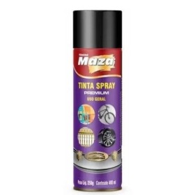 SPRAY PRETO SEMI-BRILHO 400ML MAZA